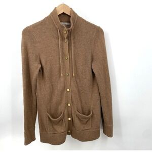 Banana Republic Cardigan Sweater Small Angora Blend Gold Buttons Pockets